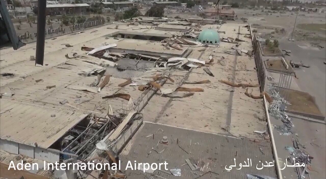 مطار عدن الدولي في صورة أرشيفية من يوليو 2017