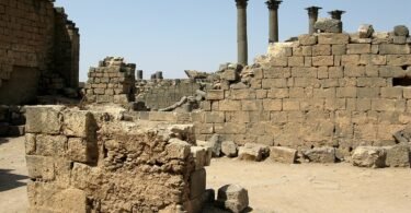 صورة أرشيفية لبصرى الشام في محافظة درعا جنوب سوريا وليست من أحداث اليوم