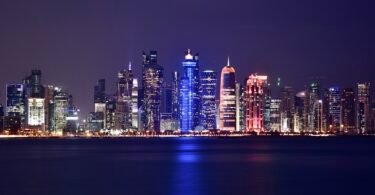 أبراج منطقة الخليج الغربي في الدوحة من الكورنيش