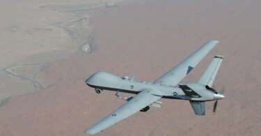 مسيّرة أمريكية من طراز MQ-9 ريبر تحلّق في الجو - صورة أرشيفية