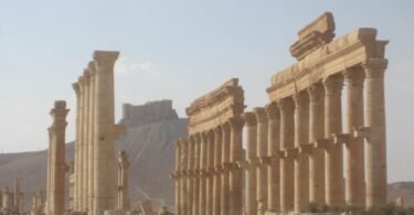 صورة أرشيفية لآثار مدينة تدمر في ريف حمص الشرقي