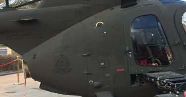 مروحية AH-6 ليتل بيرد تابعة للحرس الوطني السعودي في معرض الجنادرية