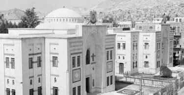 مبنى البرلمان السوري في دمشق في خمسينيات القرن العشرين
